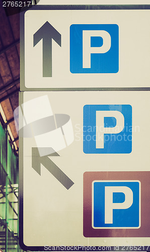 Image of Retro look Parking sign