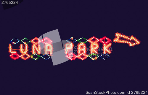 Image of Retro look Luna park sign