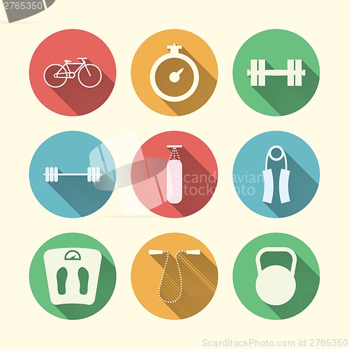 Image of Flat icons for sport