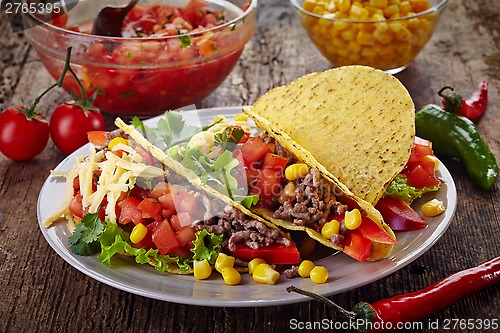 Image of Mexican food Tacos