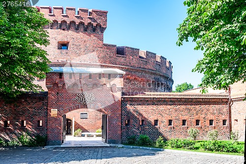 Image of Entrance to the amber museum. Kaliningrad
