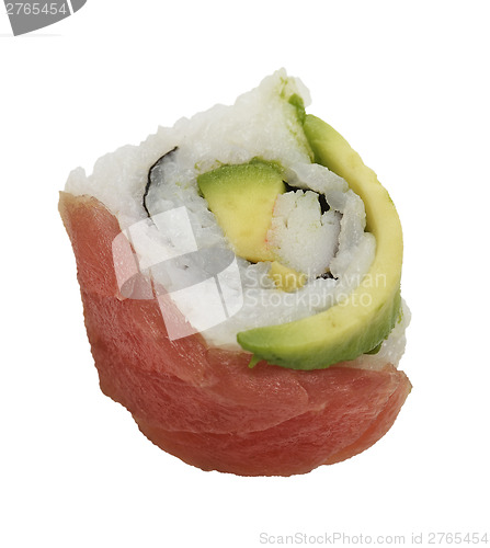 Image of Sushi Roll With Red Fish And Avocado