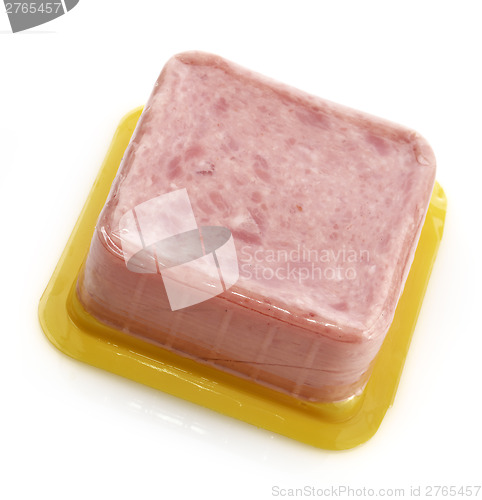 Image of Sliced  Cooked Ham In Plastic Package