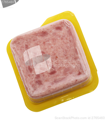 Image of Sliced  Cooked Ham In Plastic Package