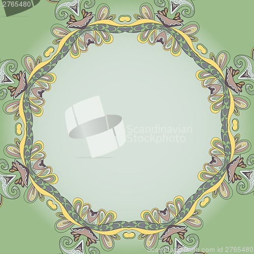 Image of Circle lace hand-drawn ornament card