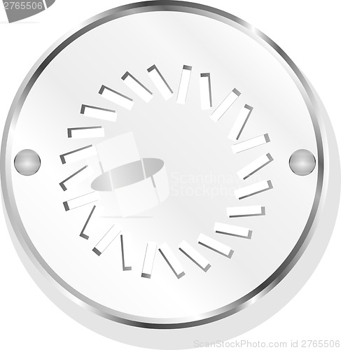 Image of abstract symbol on icon or button isolated on white