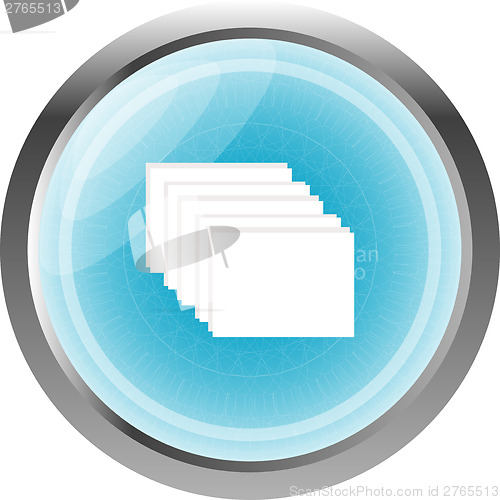 Image of layers web glossy icon isolated on white