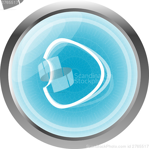Image of speech cloud or stickers on web icon button isolated on white