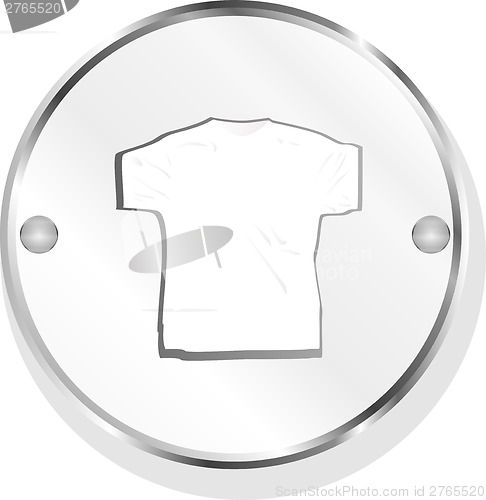 Image of Clothes for women or man. T-shirt icon isolated on white