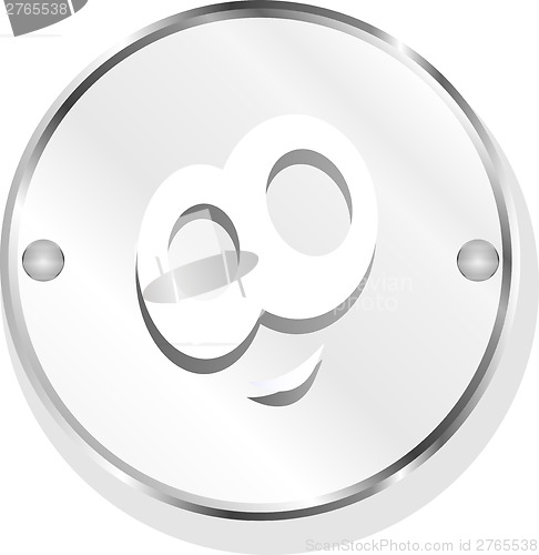 Image of smile face icon button, funny face for web