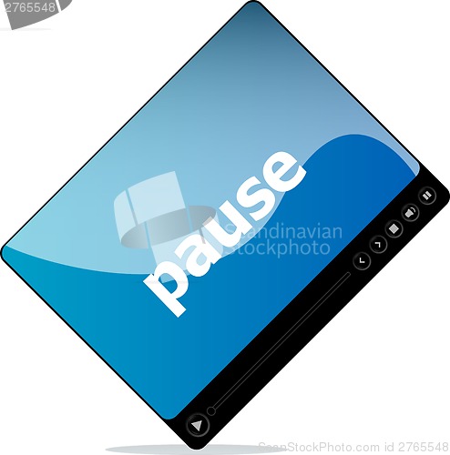 Image of pause on media player interface