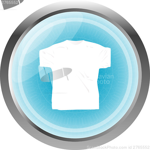 Image of Clothes for women or man. T-shirt icon isolated on white