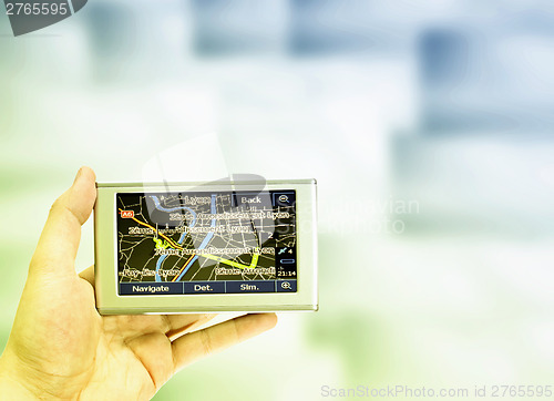 Image of Gps in a man hand.