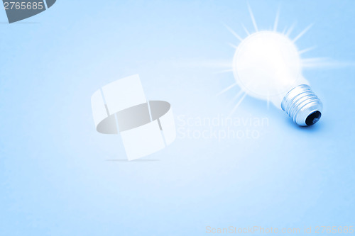 Image of Background with lit lightbulb
