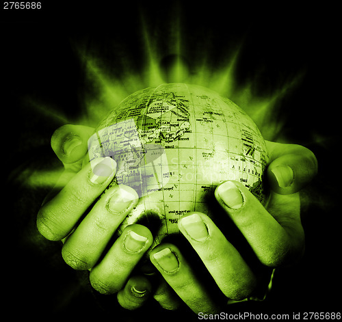 Image of Globe in a girl's hands