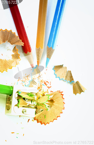 Image of Pencils and sharpener