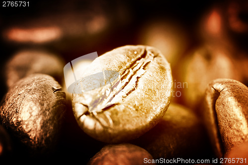 Image of Fragrant fried coffee beans 