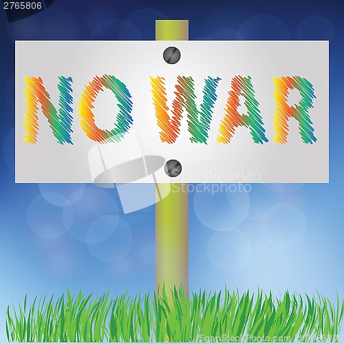 Image of no war sign