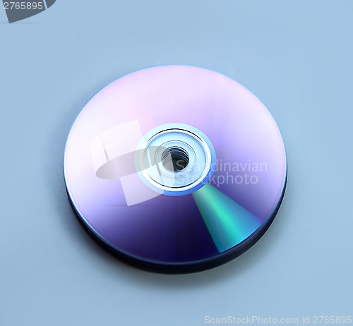 Image of Closeup stack of few compact discs