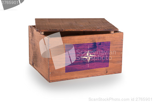 Image of Wooden crate isolated on a white background