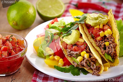 Image of Mexican food Tacos