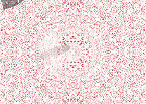 Image of White background with abstract red pattern