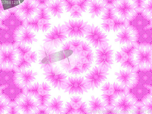 Image of Abstract pattern of pink petals