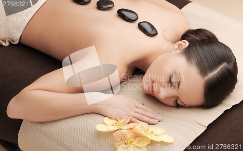 Image of beautiful woman in spa salon