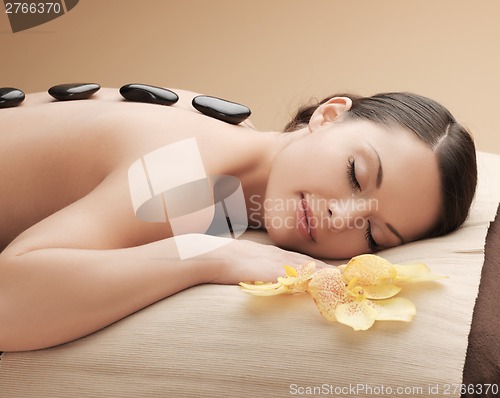 Image of beautiful woman in spa salon