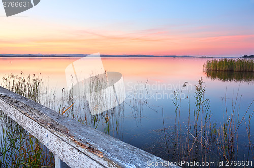 Image of Stunning sunset and reflections at Long Jetty NSW Australia