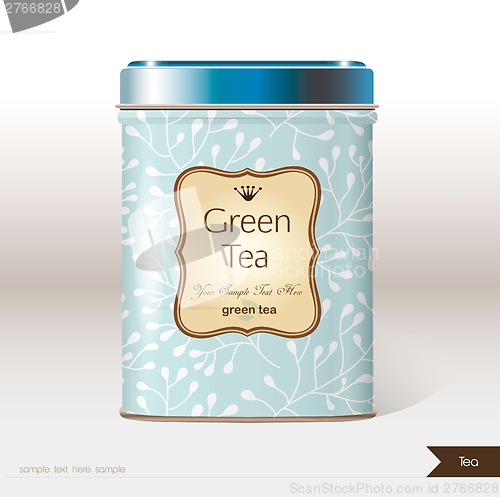 Image of Vector box tea with place for your text.