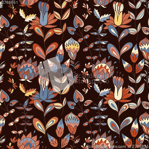 Image of Seamless texture with flowers