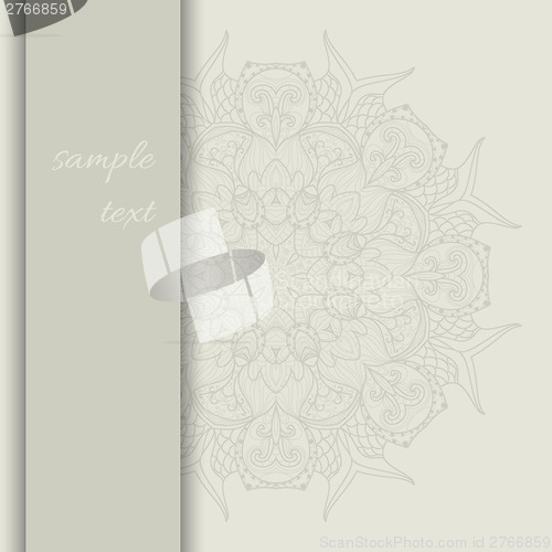 Image of Circle lace hand-drawn ornament card