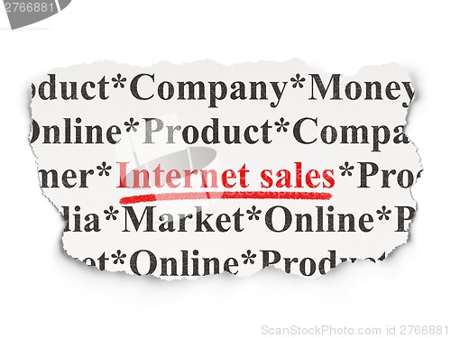 Image of Marketing concept: Internet Sales on Paper background