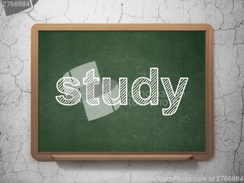 Image of Education concept: Study on chalkboard background