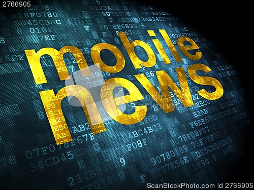 Image of News concept: Mobile News on digital background