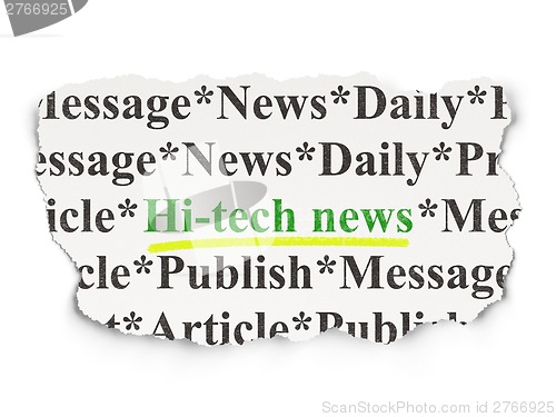 Image of News concept: Hi-tech News on Paper background