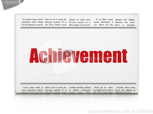 Image of Education concept: newspaper headline Achievement
