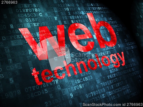 Image of SEO web development concept: Web Technology on digital background