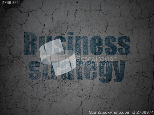 Image of Business concept: Business Strategy on grunge wall background