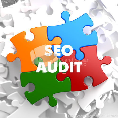 Image of SEO Audit on Multicolor Puzzle.