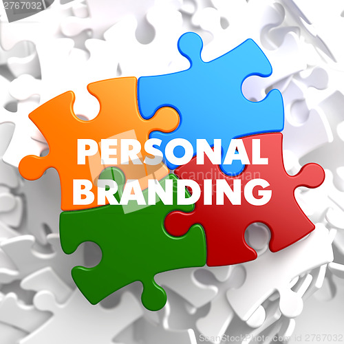 Image of Personal Branding on Multicolor Puzzle.