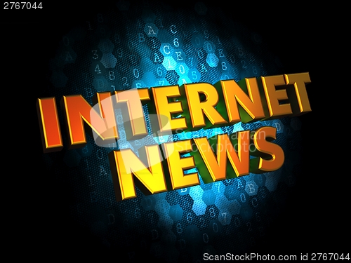 Image of Internet News on Digital Background.