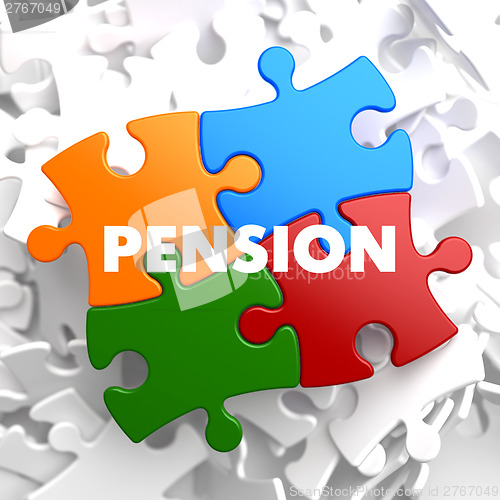 Image of Pension on Multicolor Puzzle.