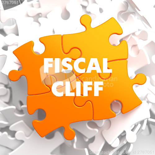 Image of Fiscal Cliff on Orange Puzzle.