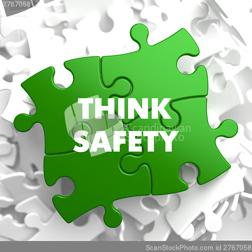 Image of Think Safety on Green Puzzle.