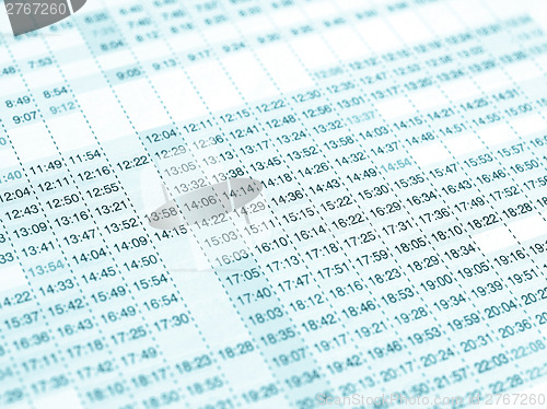 Image of Timetable