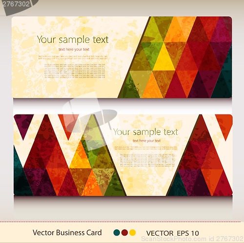 Image of Set of abstract geometric business card