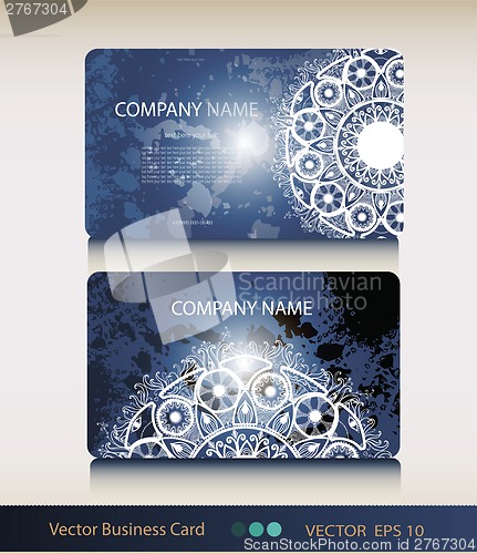 Image of Set of abstract geometric business card