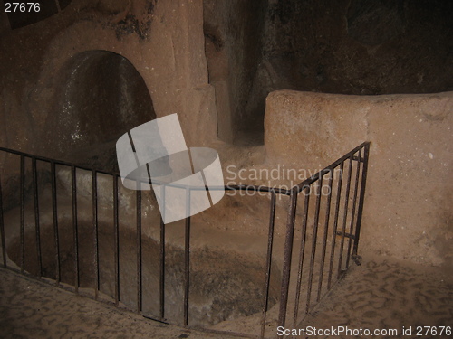 Image of A underground wine pressing room